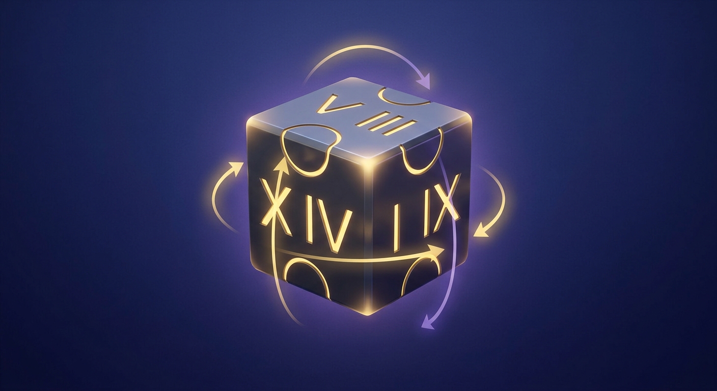 IvSpin gameplay screenshot showing a geometric cube with glowing symbol fragments